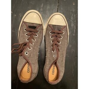 Converse Chuck Taylor All Star Brown Textile Low Top Sneakers 535402F Womens 9